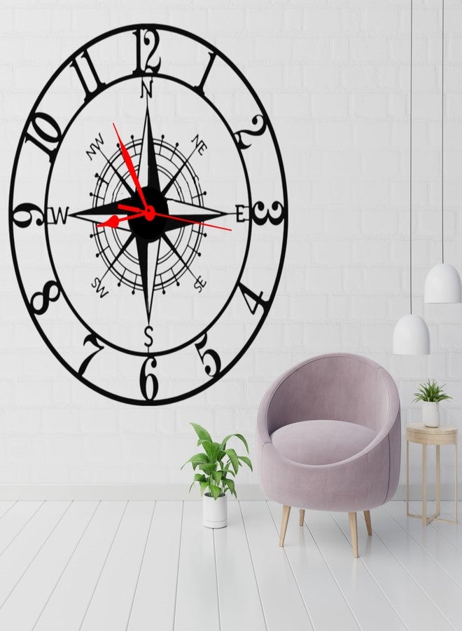 Ventuos Antique Metal Analog Wall Clock, Big Size Modern Decorative, Black (D 1) 40CM - Image 3
